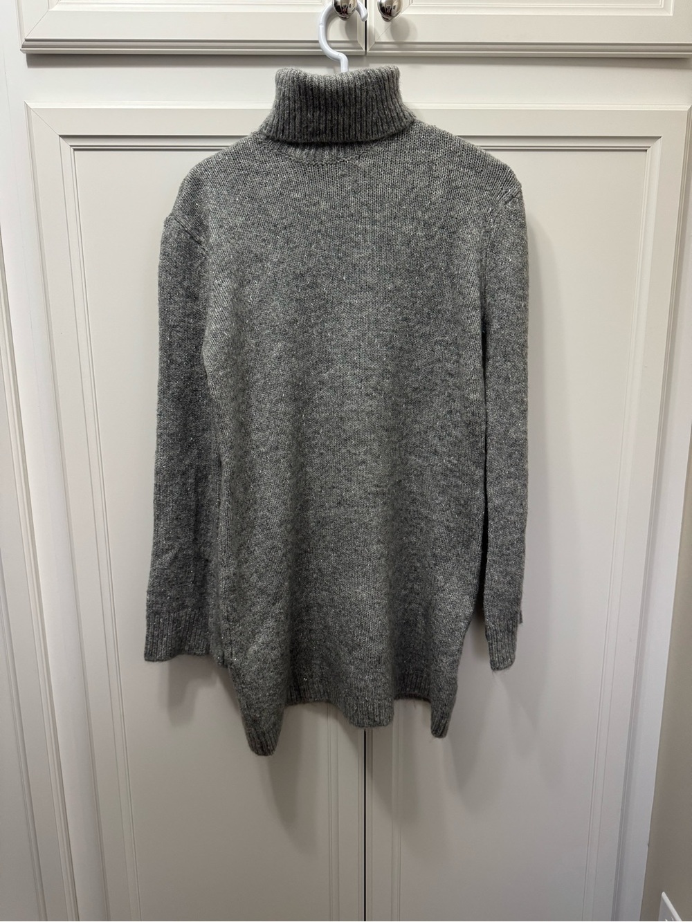 Steve Madden Gray Turtleneck Long Sleeve Sweater Dress